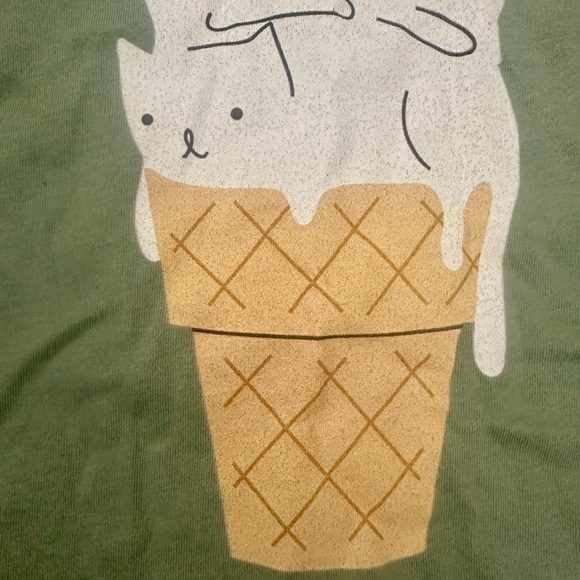NWOT Cat Ice Cream Cone T-Shirt Size Medium - Picture 4 of 9